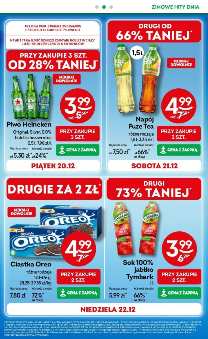 Gazetka promocyjna Żabka - ważna 18.12.2024 do 01.01.2025 - strona 23 - produkty: Ciastka, Gin, Gra, Heineken, Piec, Piwa, Piwo, Sok