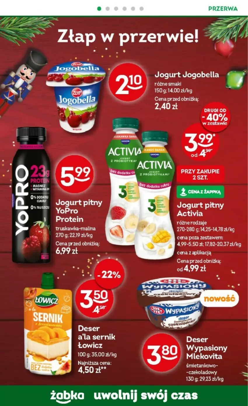 Gazetka promocyjna Żabka - ważna 18.12.2024 do 01.01.2025 - strona 46 - produkty: Activia, Bell, Bella, Deser, Jogobella, Jogurt, Jogurt pitny, Magnez, Ser