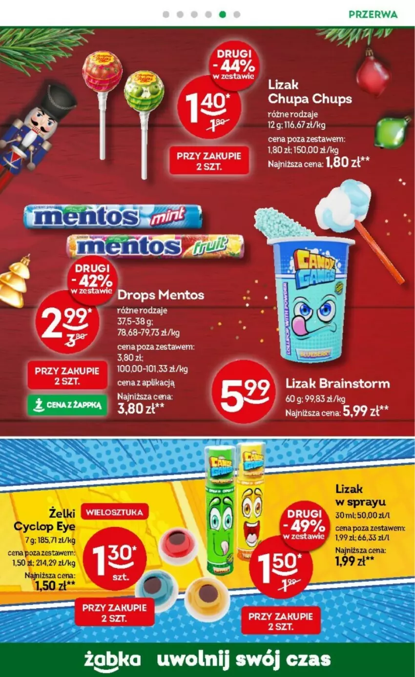 Gazetka promocyjna Żabka - ważna 18.12.2024 do 01.01.2025 - strona 50 - produkty: Chupa Chups, Fa, Mentos