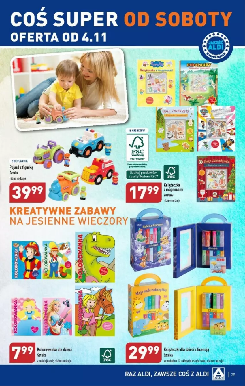 Gazetka promocyjna Aldi - ważna 30.10 do 04.11.2023 - strona 29 - produkty: Dzieci, Klej, Kolorowanka, Pojazd