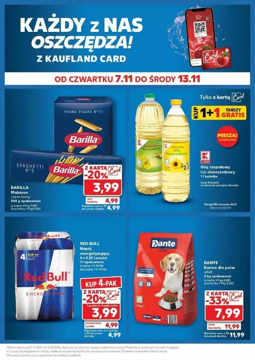 Gazetka promocyjna Kaufland - ważna 12.11 do 13.11.2024 - strona 18 - produkty: Fa, Makaron, Napój, Olej, Olej rzepakowy, Penne, Red Bull, Waga