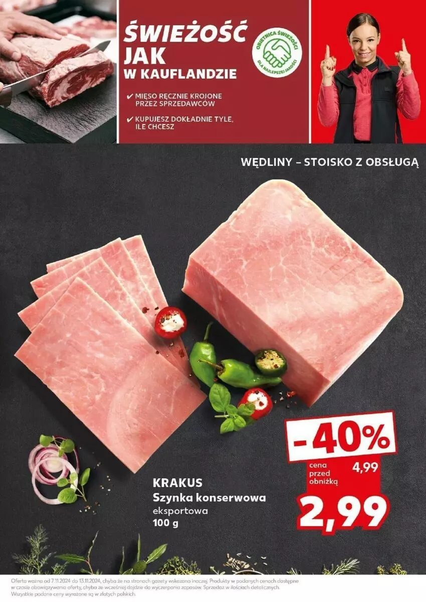 Gazetka promocyjna Kaufland - ważna 12.11 do 13.11.2024 - strona 7 - produkty: Krakus, Mięso, Por, Ser, Sport, Szynka, Szynka konserwowa