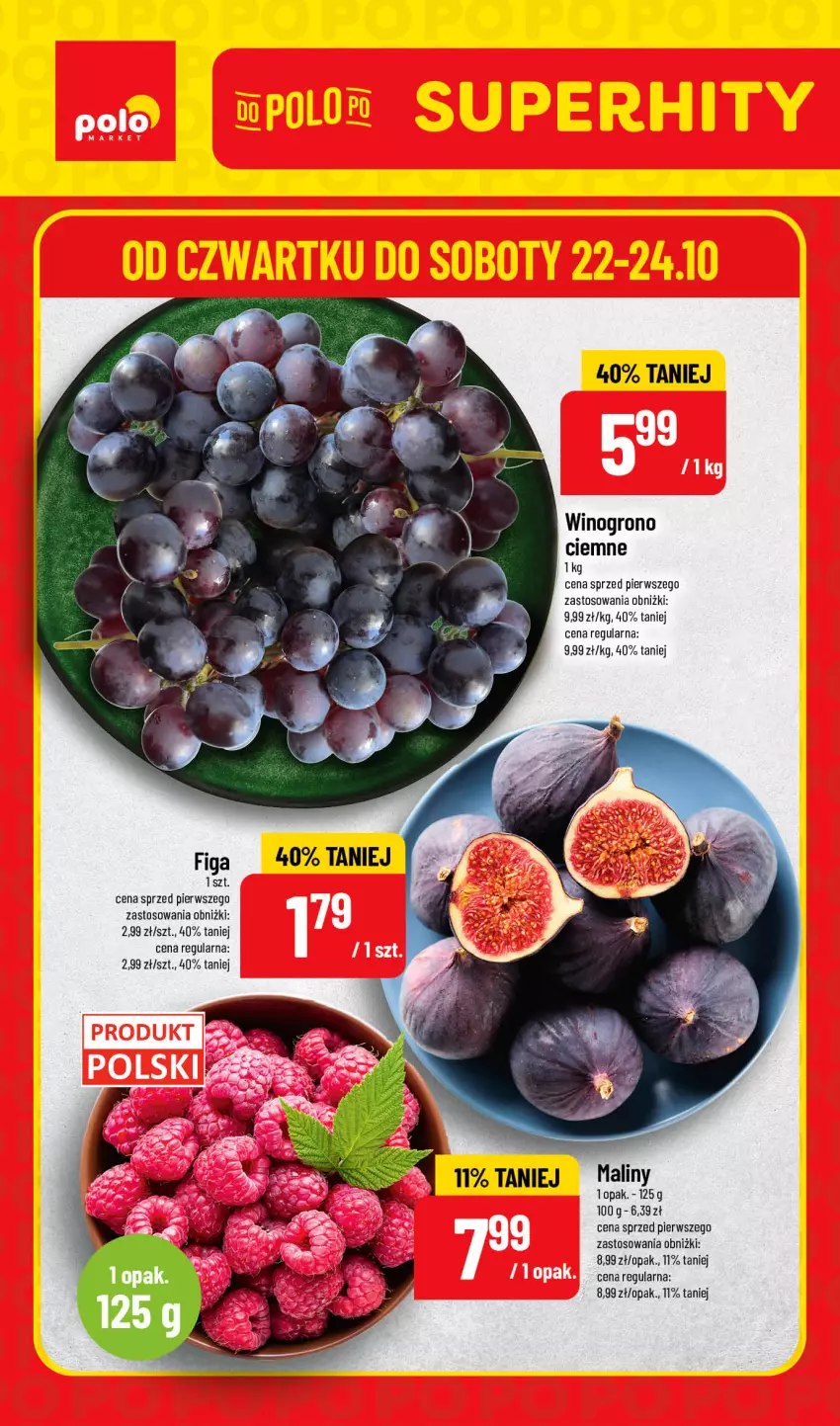 Gazetka promocyjna PoloMarket - Katalog Superhity - ważna 22.10 do 24.10.2026 - strona 1 - produkty: Maliny, Wino