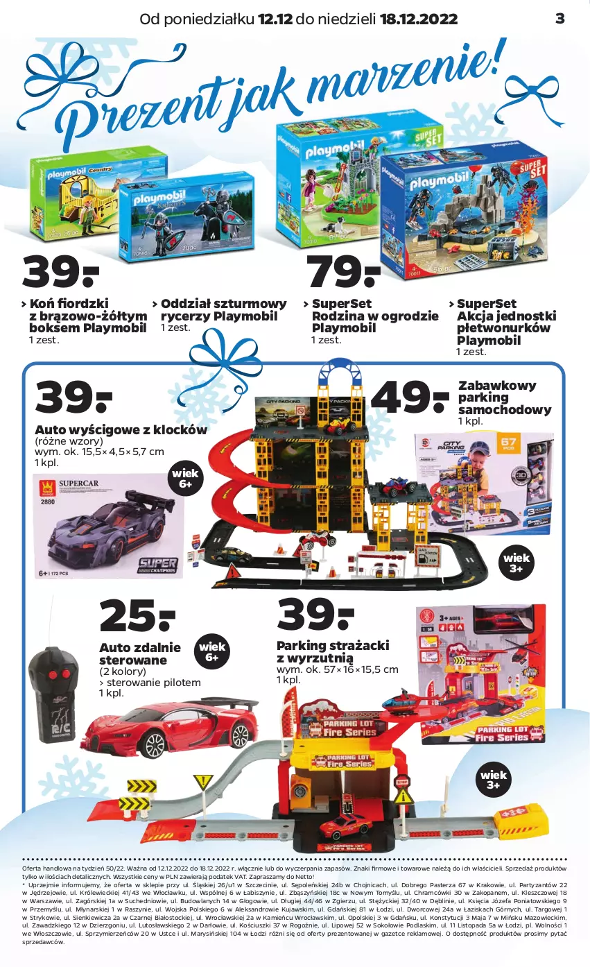 Gazetka promocyjna Netto - Akcesoria i dodatki - ważna 12.12 do 18.12.2022 - strona 3 - produkty: Fa, Kujawski, Mobil, Playmobil, Podlaski, Sok, Stock, Top