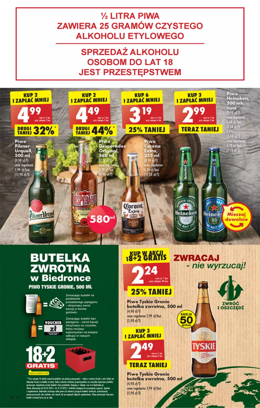 Gazetka promocyjna Biedronka - W tym tygodniu - ważna 03.10 do 08.10.2022 - strona 46 - produkty: LG, Olej, Piwo, Tera, Tyskie