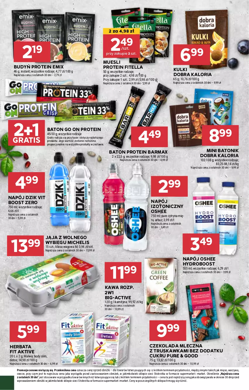 Gazetka promocyjna Stokrotka - Supermarket Opole/Radom - ważna 27.02 do 05.03.2025 - strona 16 - produkty: Arbuz, Baton, Body, Budyń, Czekolada, Czekolada mleczna, Gra, Herbata, Jaja, Jaja z wolnego wybiegu, Kawa, Mięso, Mięta, Napój, Napój izotoniczny, Oshee, Owoce, Por, Pur, Tonik, Warzywa