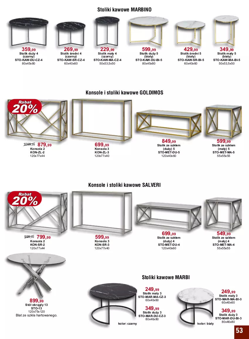 Gazetka promocyjna Bodzio - ważna 01.05 do 30.06.2022 - strona 53 - produkty: Konsola, Stół, Stolik