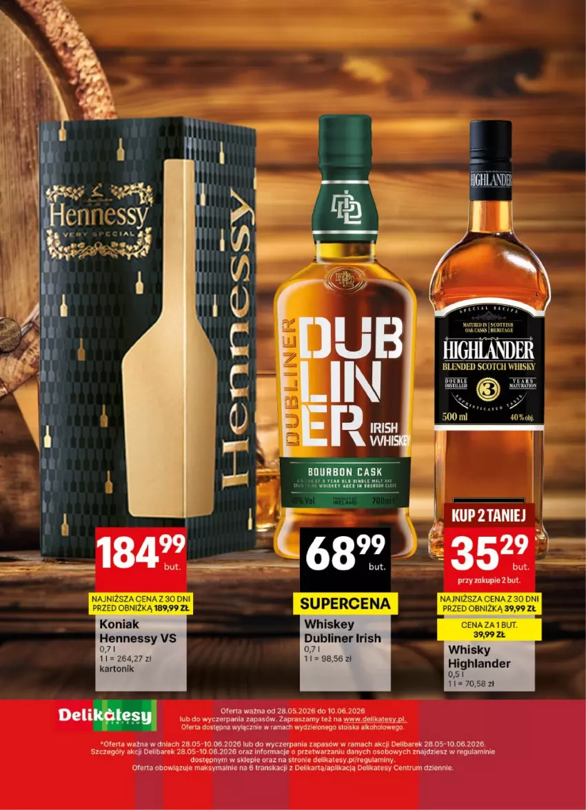Gazetka promocyjna Delikatesy Centrum - Delibarek DC22-DC23 - ważna 28.05 do 10.06.2026 - strona 19 - produkty: Bourbon, Rama, Rum, Tonik, Tran, Urgo, Whiskey, Whisky