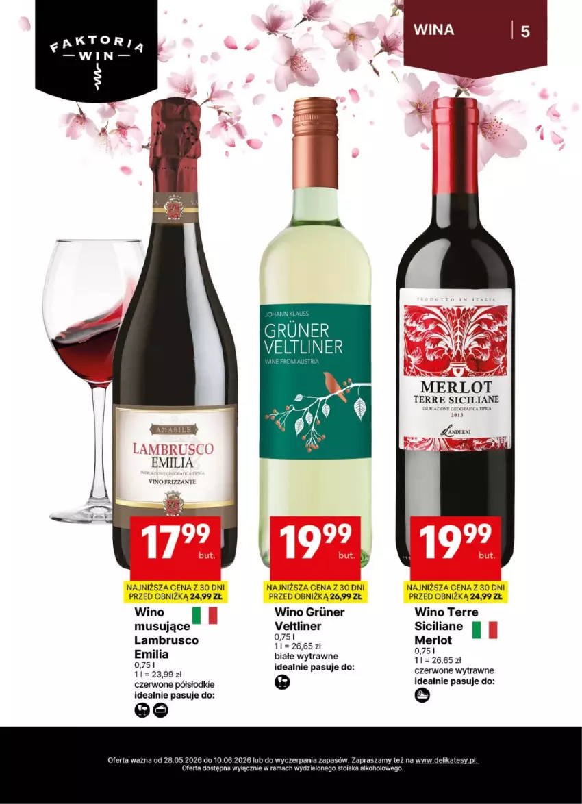 Gazetka promocyjna Delikatesy Centrum - Delibarek DC22-DC23 - ważna 28.05 do 10.06.2026 - strona 5 - produkty: Gra, Merlot, Mus, Rama, Wino, Wino musujące