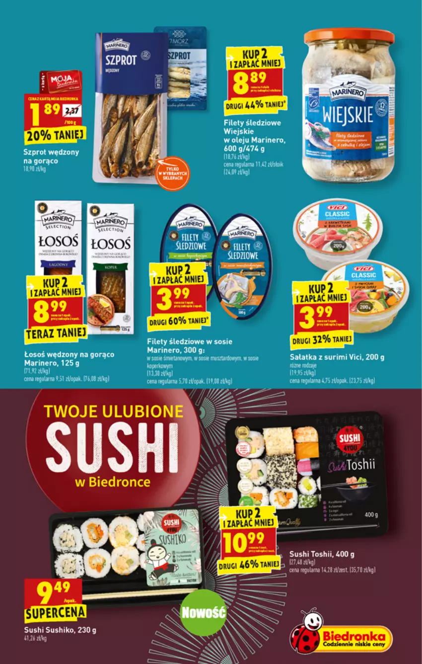 Gazetka promocyjna Biedronka - W tym tygodniu - ważna 14.02 do 19.02.2022 - strona 17 - produkty: Fa, Leon, Sałat, Sałatka, Sos, Surimi, Sushi, Szprot