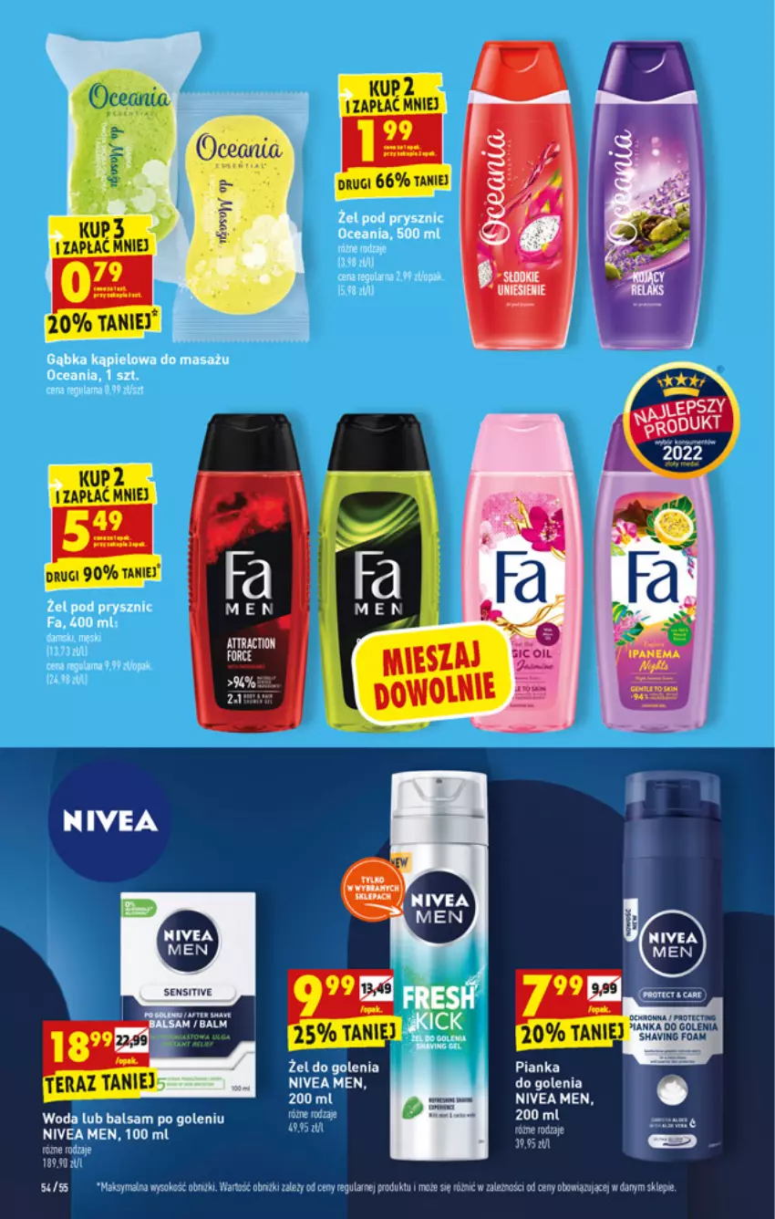 Gazetka promocyjna Biedronka - W tym tygodniu - ważna 14.02 do 19.02.2022 - strona 54 - produkty: Balsam po goleniu, Nivea, Nivea Men, Pianka do golenia, Woda