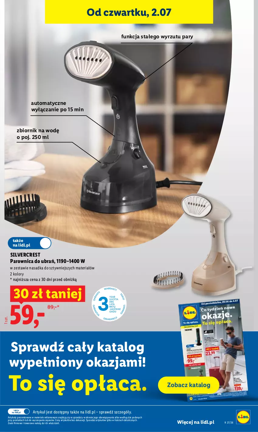 Gazetka promocyjna Lidl - Gazetka ważna od 2.07 do 4.07 - ważna 02.07 do 04.07.2026 - strona 31 - produkty: Gra, Grafika, Parownica, Silvercrest