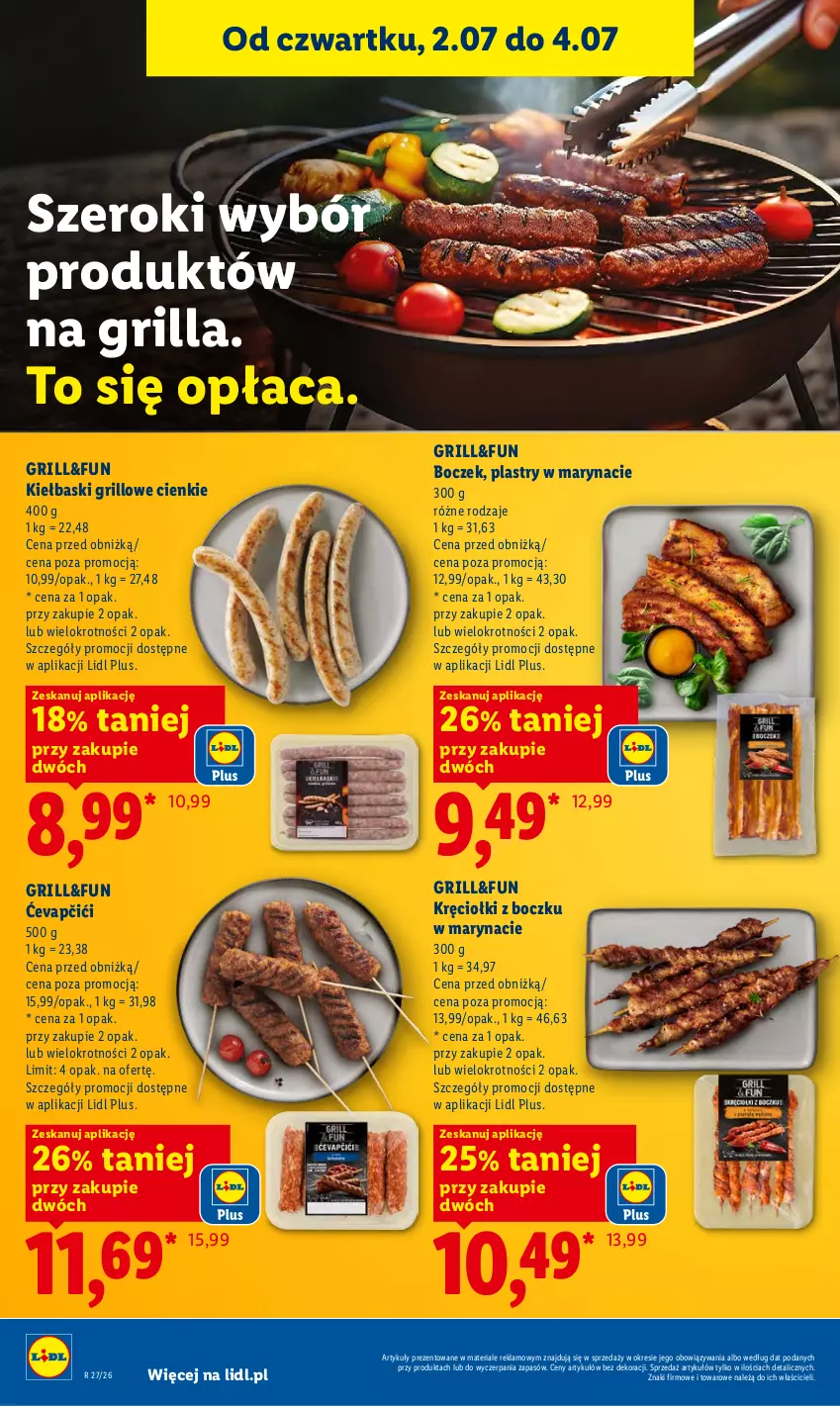 Gazetka promocyjna Lidl - Gazetka ważna od 2.07 do 4.07 - ważna 02.07 do 04.07.2026 - strona 42 - produkty: Boczek, Grill