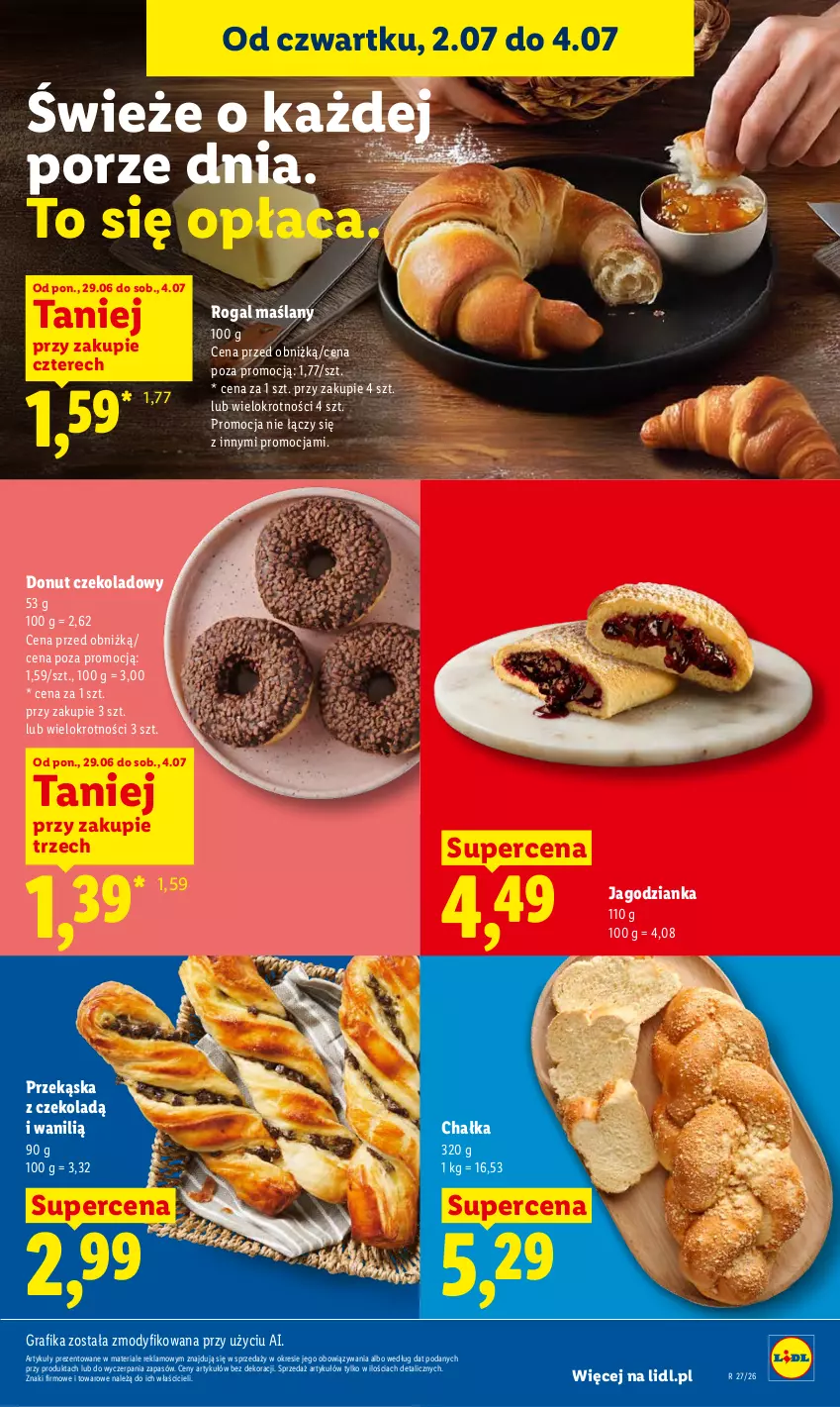 Gazetka promocyjna Lidl - Gazetka ważna od 2.07 do 4.07 - ważna 02.07 do 04.07.2026 - strona 47 - produkty: Donut, Gra, Grafika, Jagodzianka, Por, Rogal