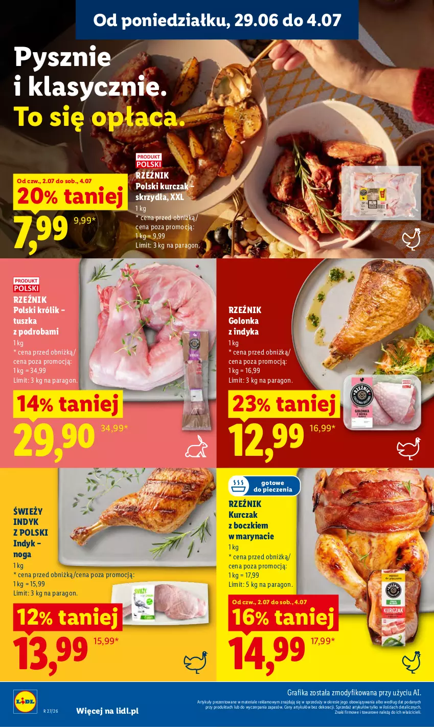 Gazetka promocyjna Lidl - Gazetka ważna od 2.07 do 4.07 - ważna 02.07 do 04.07.2026 - strona 48 - produkty: Golonka z indyka, Gra, Grafika, Królik, Kurczak, Piec, Tusz