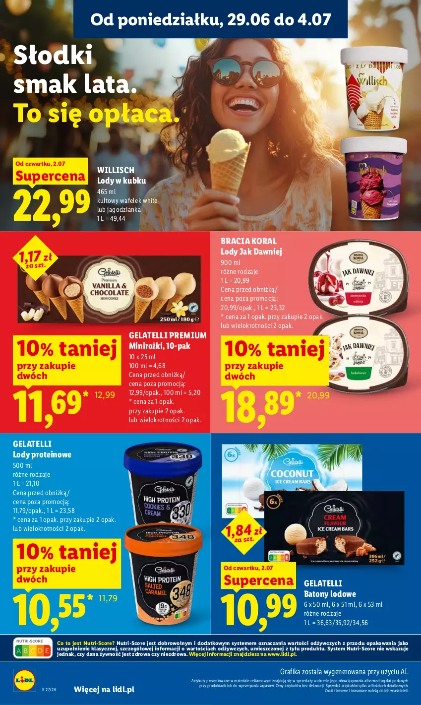 Gazetka promocyjna Lidl - Gazetka ważna od 2.07 do 4.07 - ważna 02.07 do 04.07.2026 - strona 58 - produkty: Baton, Gra, Grafika, Jagodzianka, Lody, Wafelek