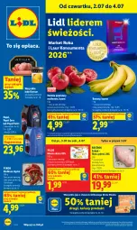 Gazetka promocyjna Lidl - Gazetka ważna od 2.07 do 4.07 - Gazetka - ważna od 04.07 do 04.07.2026 - strona 1 - produkty: Banany, Gry, Jaja, Lody, Laur, Pepsi, PIKOK, Pilos, Masło, Kiełbasa, Pomidory, Kiełbasa śląska
