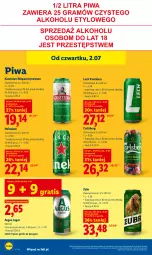 Gazetka promocyjna Lidl - Gazetka ważna od 2.07 do 4.07 - Gazetka - ważna od 04.07 do 04.07.2026 - strona 64 - produkty: Piwa, Gra, Kasztelan, Heineken, Carlsberg, Lech Premium