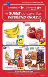 Gazetka promocyjna Carrefour - Gazetka Carrefour, Market w SUMIE od czwartku WEEKEND OKAZJI - Gazetka - ważna od 05.09 do 05.09.2026 - strona 1 - produkty: Piernik, Banany, Ciastka, Pierniki w czekoladzie, Kapsułki do prania, Kakao, Pomidory, Fa
