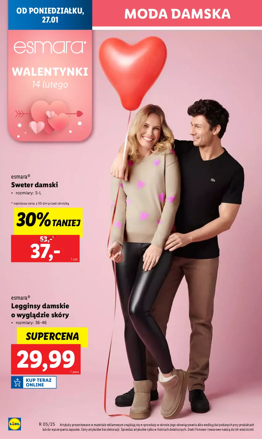 Gazetka promocyjna Lidl - GAZETKA - ważna 27.01 do 29.01.2025 - strona 12 - produkty: Gin, Legginsy, Moda, Sweter