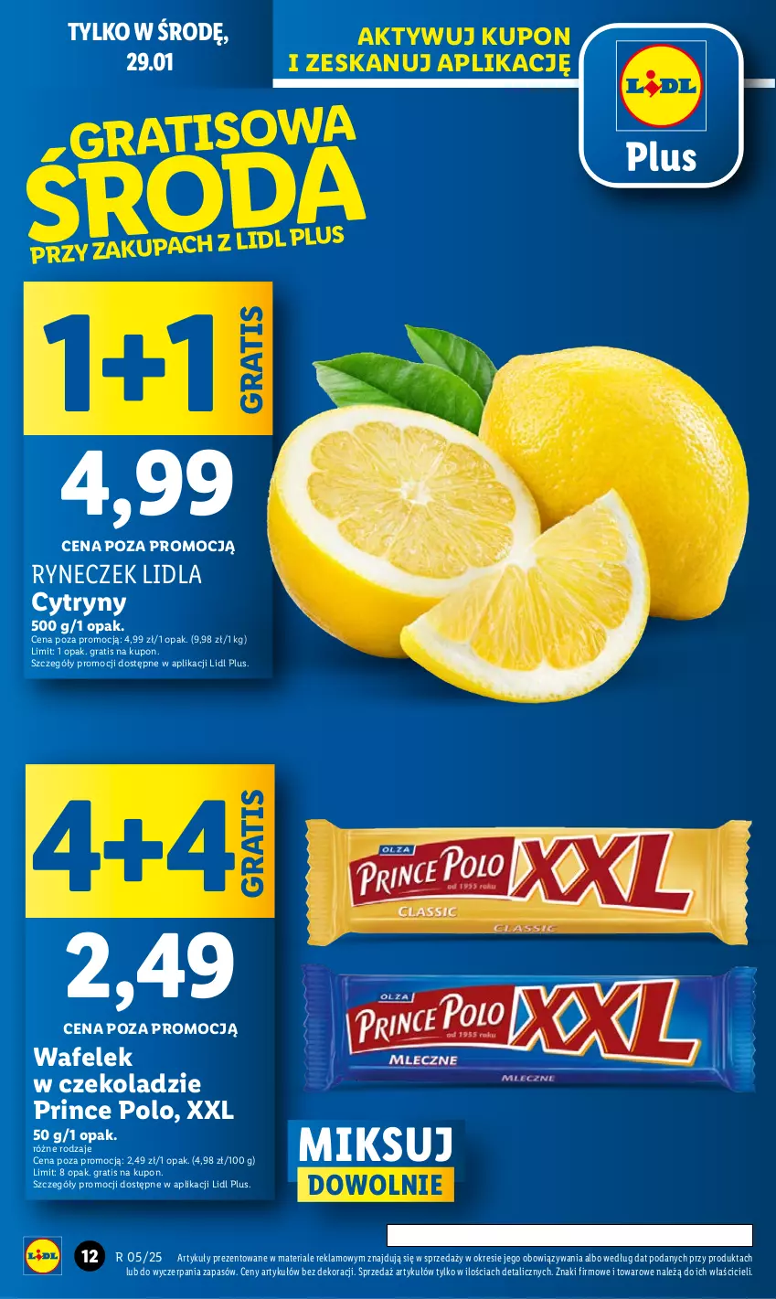 Gazetka promocyjna Lidl - GAZETKA - ważna 27.01 do 29.01.2025 - strona 14 - produkty: Cytryny, Gra, Prince Polo, Wafelek