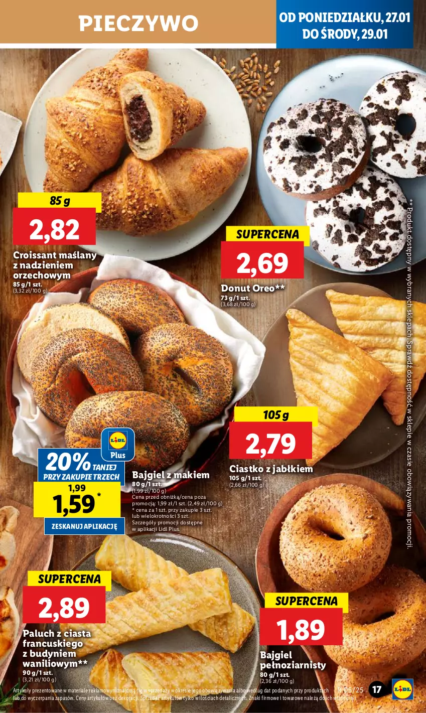 Gazetka promocyjna Lidl - GAZETKA - ważna 27.01 do 29.01.2025 - strona 19 - produkty: Croissant, Donut, Oreo, Piec, Pieczywo