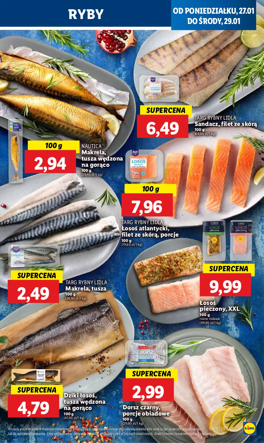 Gazetka promocyjna Lidl - GAZETKA - ważna 27.01 do 29.01.2025 - strona 21 - produkty: Dorsz, Piec, Por, Sandacz, Tusz