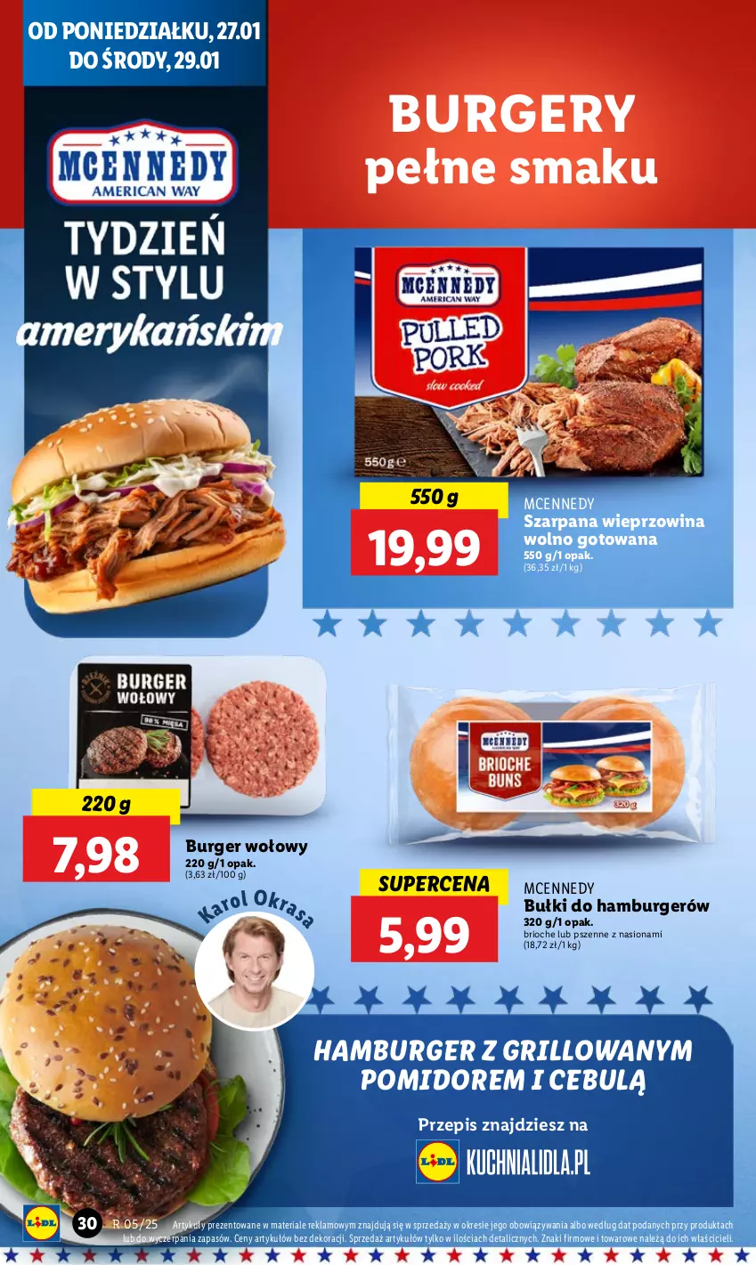 Gazetka promocyjna Lidl - GAZETKA - ważna 27.01 do 29.01.2025 - strona 30 - produkty: Burger, Grill, Hamburger, Wieprzowina