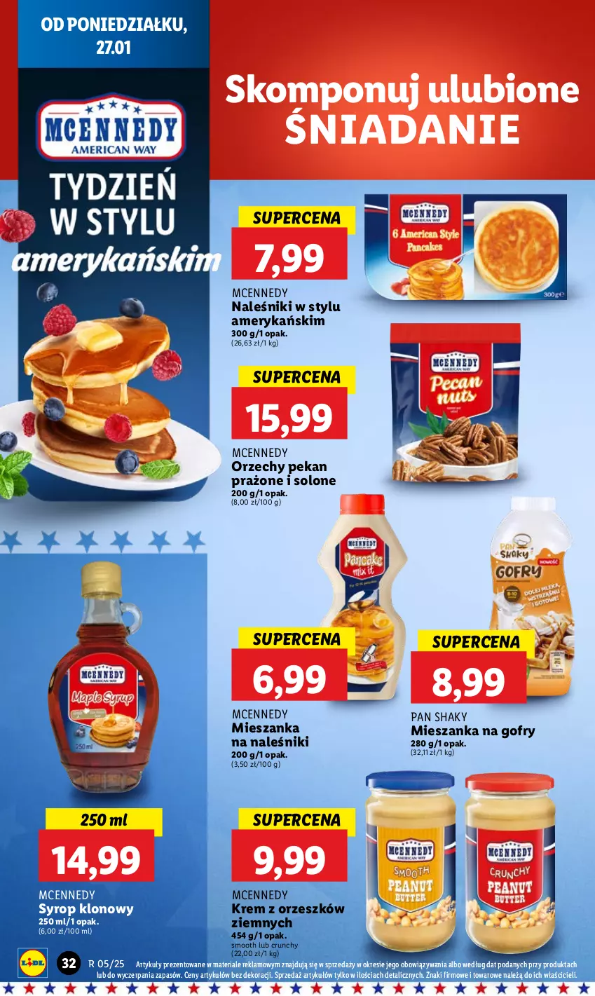 Gazetka promocyjna Lidl - GAZETKA - ważna 27.01 do 29.01.2025 - strona 32 - produkty: Gofry, Naleśniki, Syrop