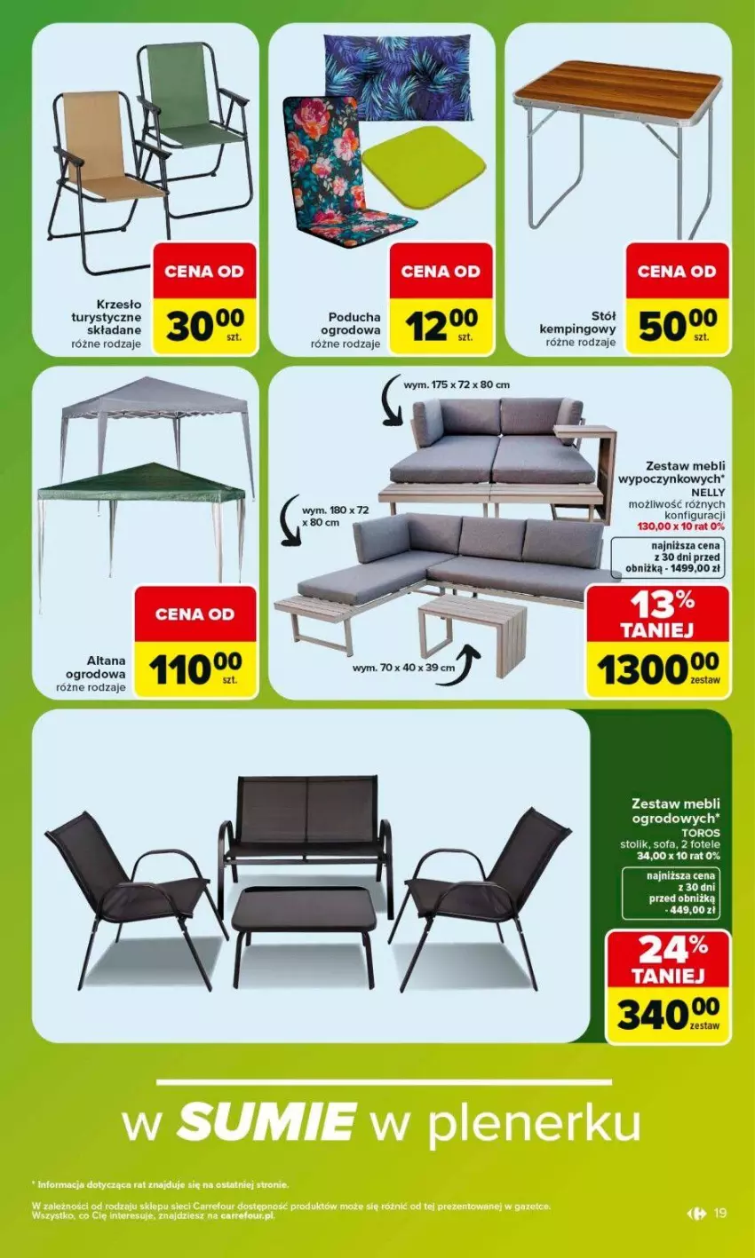 Gazetka promocyjna Carrefour - Gazetka Carrefour w SUMIE same okazje - ważna 08.06 do 20.06.2026 - strona 19 - produkty: Fa, Fotel, Krzesło, LG, Poducha, Sofa, Stół, Stolik