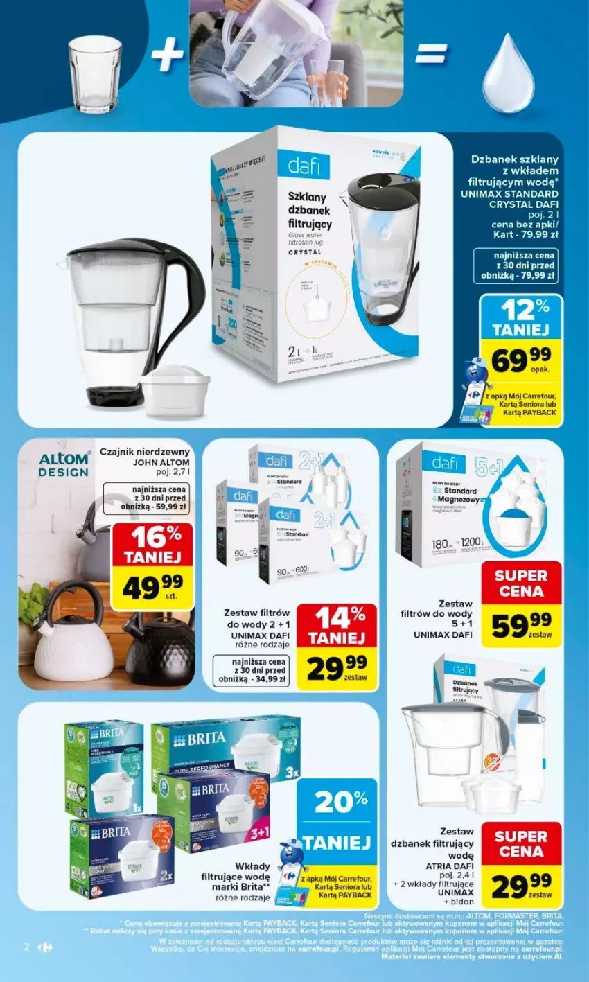 Gazetka promocyjna Carrefour - Gazetka Carrefour w SUMIE same okazje - ważna 08.06 do 20.06.2026 - strona 2 - produkty: Brit, Brita, Czajnik, Dzbanek, Dzbanek filtrujący
