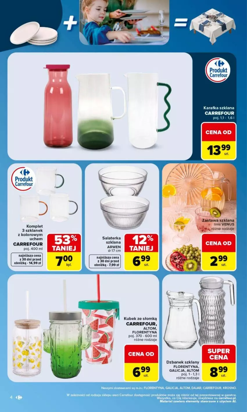 Gazetka promocyjna Carrefour - Gazetka Carrefour w SUMIE same okazje - ważna 08.06 do 20.06.2026 - strona 4 - produkty: Dzbanek, Karafka, Kubek, LANA, Salaterka