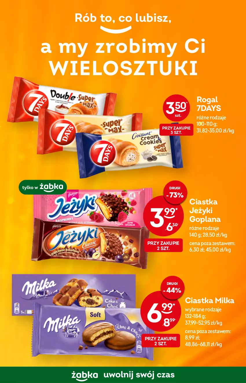 Gazetka promocyjna Żabka - ważna 12.10 do 18.10.2022 - strona 11 - produkty: Ciastka, Goplana, Jeżyki, LANA, Milka, Rogal