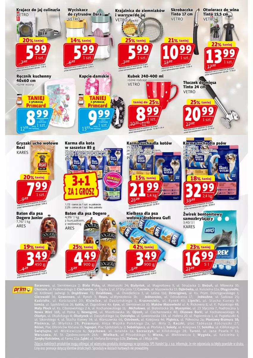 Gazetka promocyjna Prim Market - ważna 27.11 do 03.12.2025 - strona 16 - produkty: Baton, Baton dla psa, Kubek, Kurczak, Otwieracz, Piec, Ręcznik, Ręcznik kuchenny, Skrobaczka
