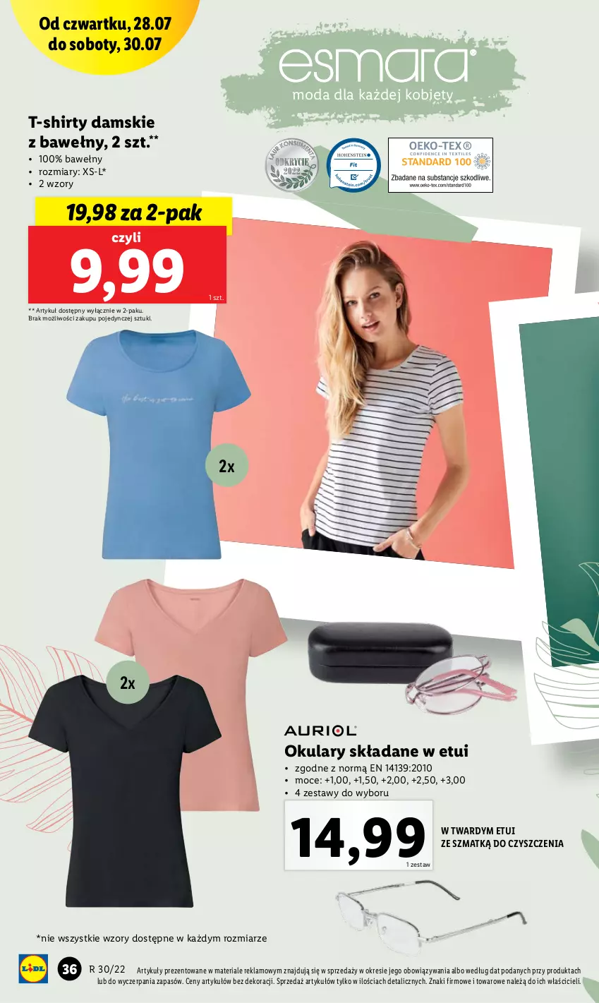 Gazetka promocyjna Lidl - GAZETKA - ważna 25.07 do 30.07.2022 - strona 36 - produkty: Moda, T-shirt