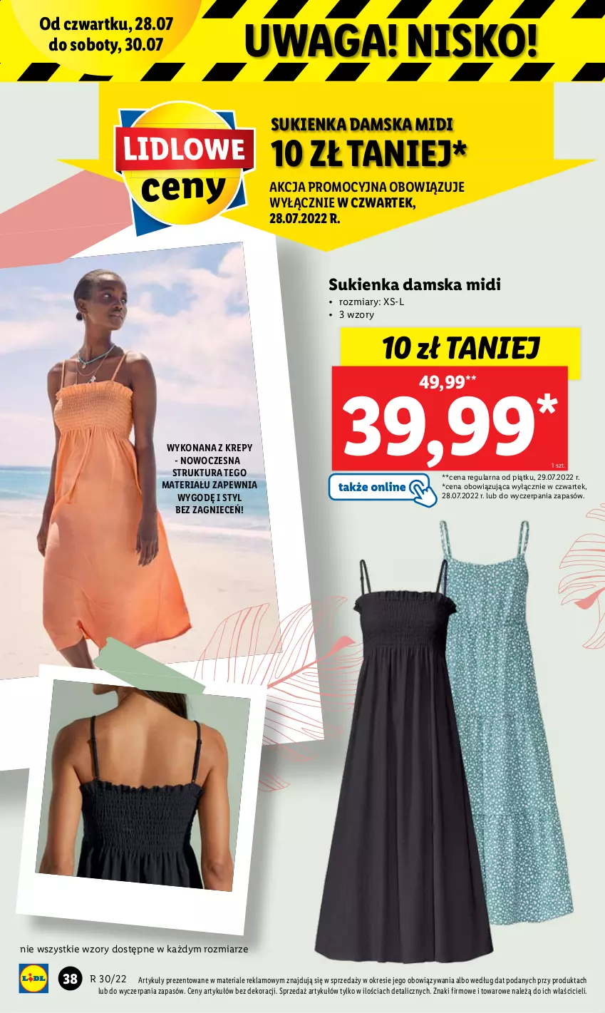 Gazetka promocyjna Lidl - GAZETKA - ważna 25.07 do 30.07.2022 - strona 38 - produkty: Sukienka, Waga