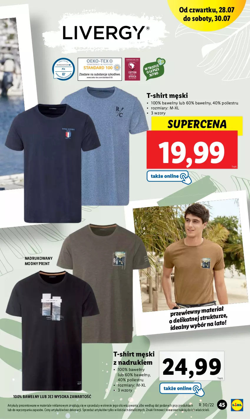 Gazetka promocyjna Lidl - GAZETKA - ważna 25.07 do 30.07.2022 - strona 47 - produkty: Sok, T-shirt