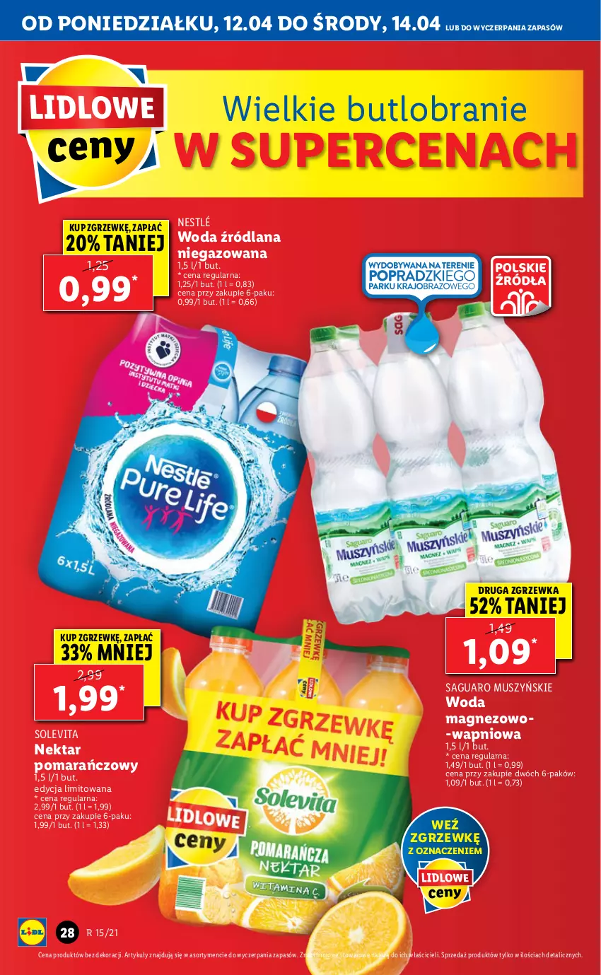 Gazetka promocyjna Lidl - GAZETKA - ważna 12.04 do 14.04.2021 - strona 28 - produkty: LANA, Magnez, Mus, Nektar, Nestlé, Woda