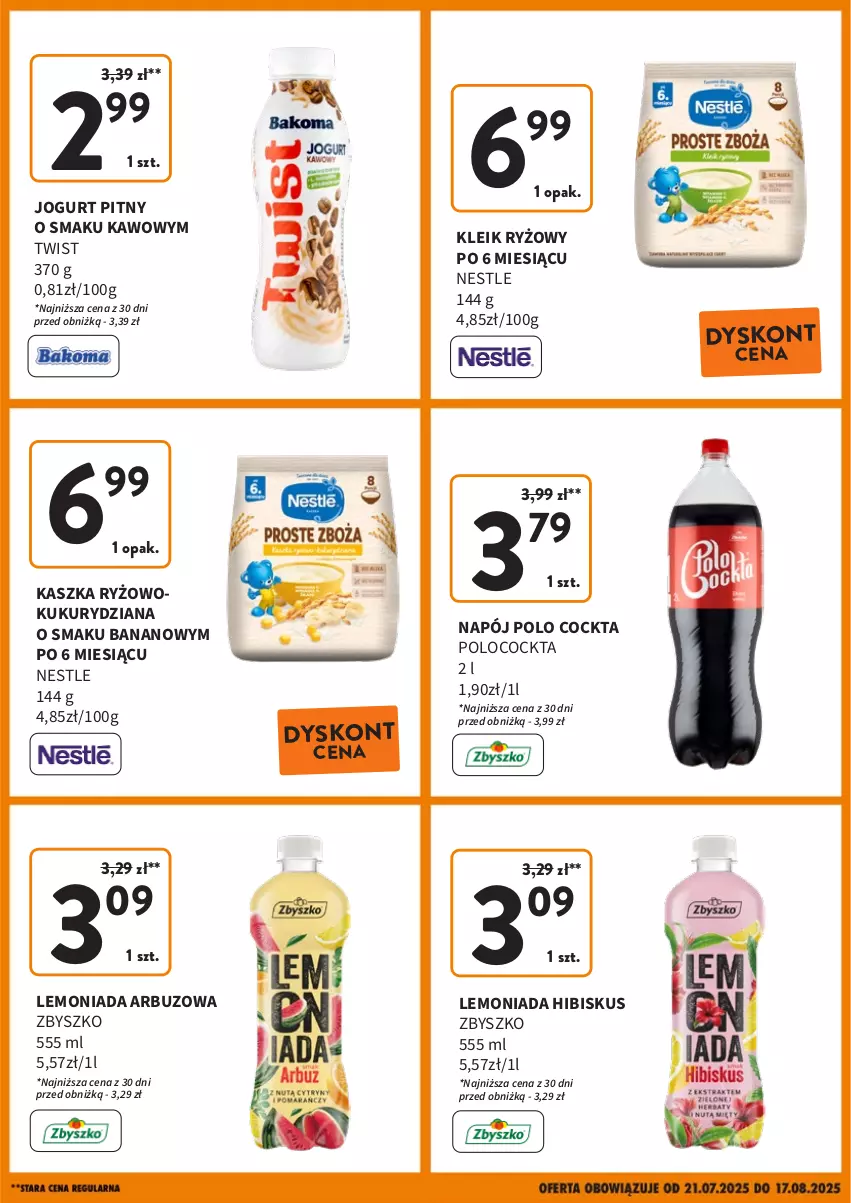 Gazetka promocyjna Intermarche - Nowa NIższa Cena - ważna 21.07 do 16.08.2025 - strona 3 - produkty: Arbuz, Hibiskus, Jogurt, Jogurt pitny, Lemoniada, Napój, Ryż