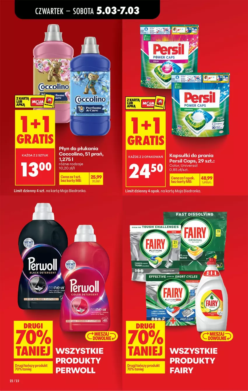 Gazetka promocyjna Biedronka - Od Czwartku - ważna 05.03 do 11.03.2026 - strona 26 - produkty: Fa, Fairy, Kapsułki do prania, Persil, Perwoll, Płyn do płukania
