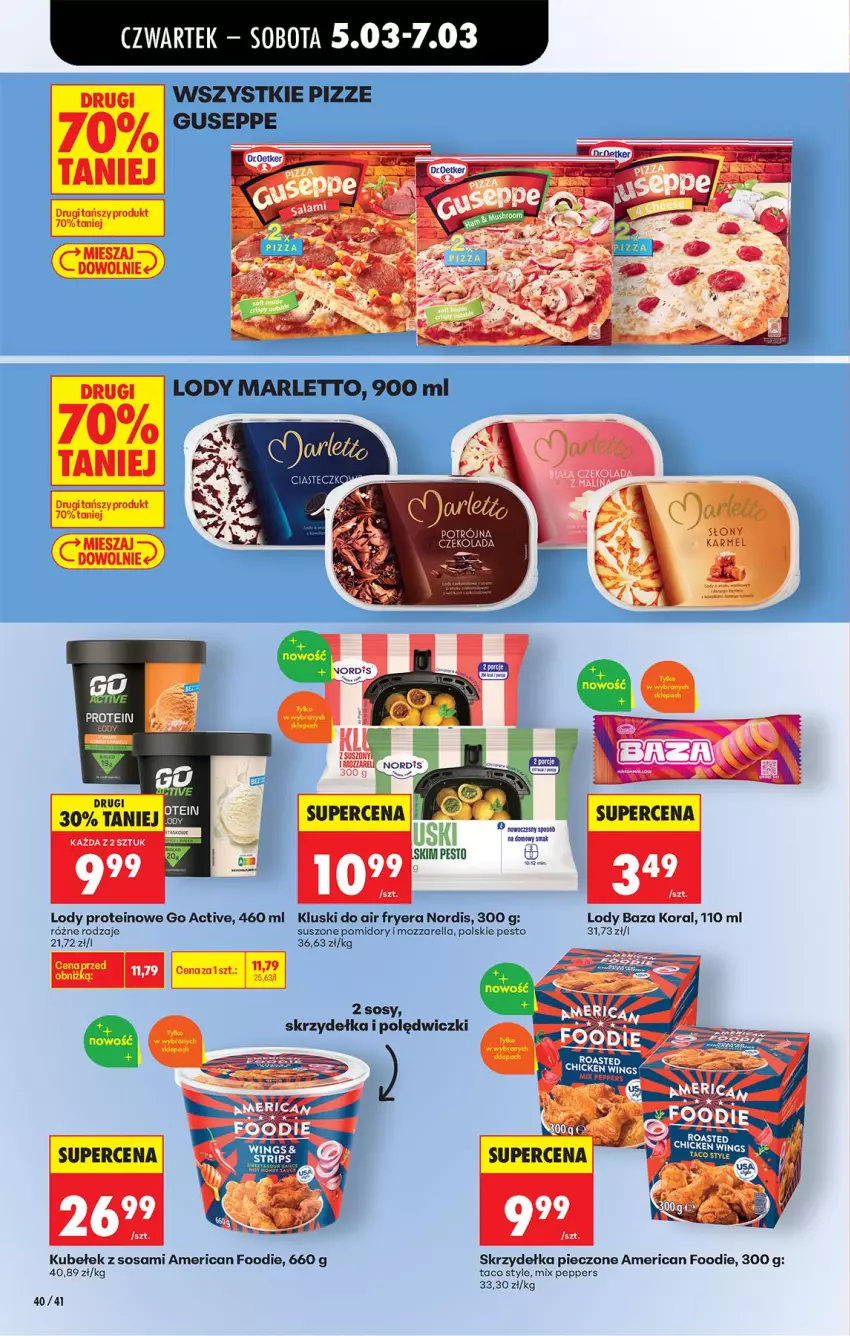 Gazetka promocyjna Biedronka - Od Czwartku - ważna 05.03 do 11.03.2026 - strona 50 - produkty: Lody, Miecz, Mozzarella, Pesto, Piec, Pomidory, Ser, Skrzydełka pieczone, Sos, Suszone pomidory