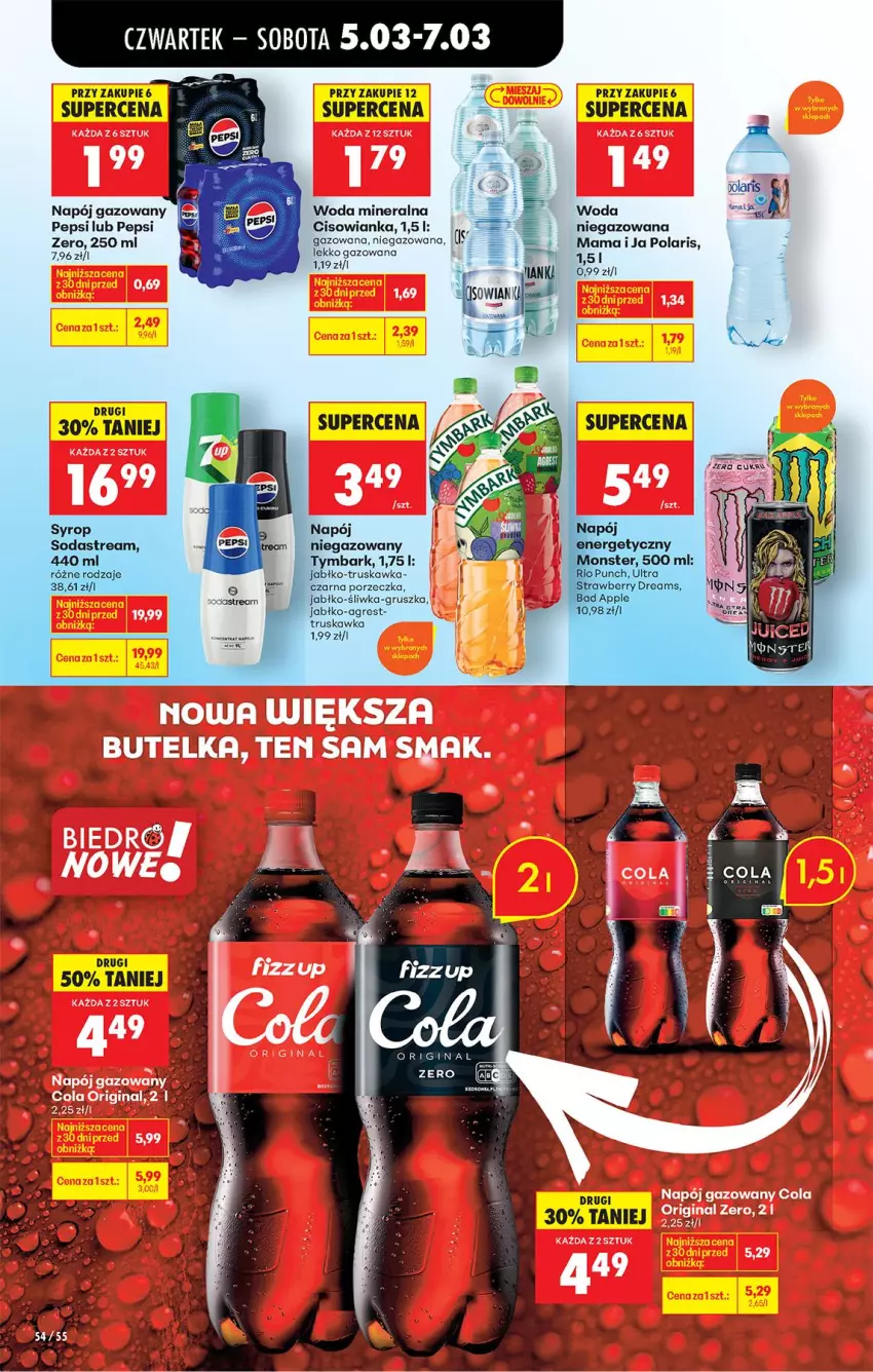 Gazetka promocyjna Biedronka - Od Czwartku - ważna 05.03 do 11.03.2026 - strona 68 - produkty: Cisowianka, Gres, Napój, Napój gazowany, Napój niegazowany, Pepsi, Por, Tymbark, Woda, Woda mineralna