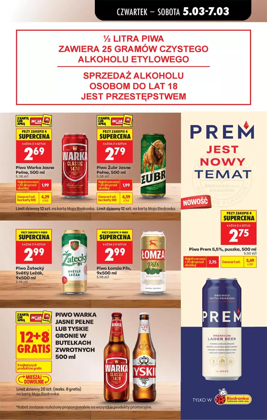 Gazetka promocyjna Biedronka - Od Czwartku - ważna 05.03 do 11.03.2026 - strona 71 - produkty: Gra, Piwo, Tyskie, Warka