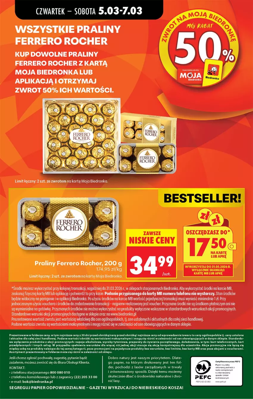 Gazetka promocyjna Biedronka - Od Czwartku - ważna 05.03 do 11.03.2026 - strona 82 - produkty: Ferrero, Ferrero Rocher, Mus, Olej, Praliny, Telefon, Tran
