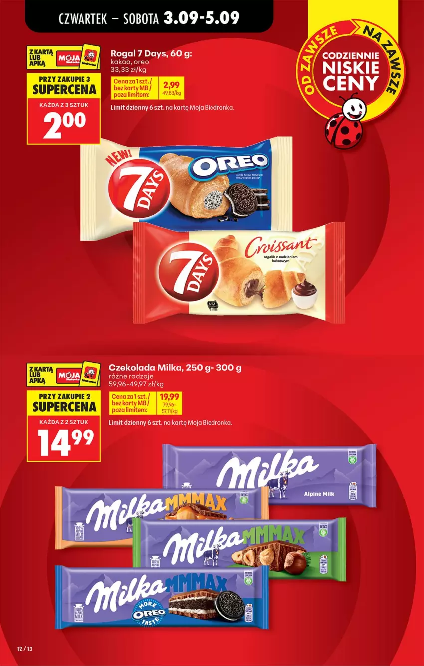 Gazetka promocyjna Biedronka - Od Czwartku - ważna 03.09 do 05.09.2026 - strona 12 - produkty: Czekolada, Milka, Rogal
