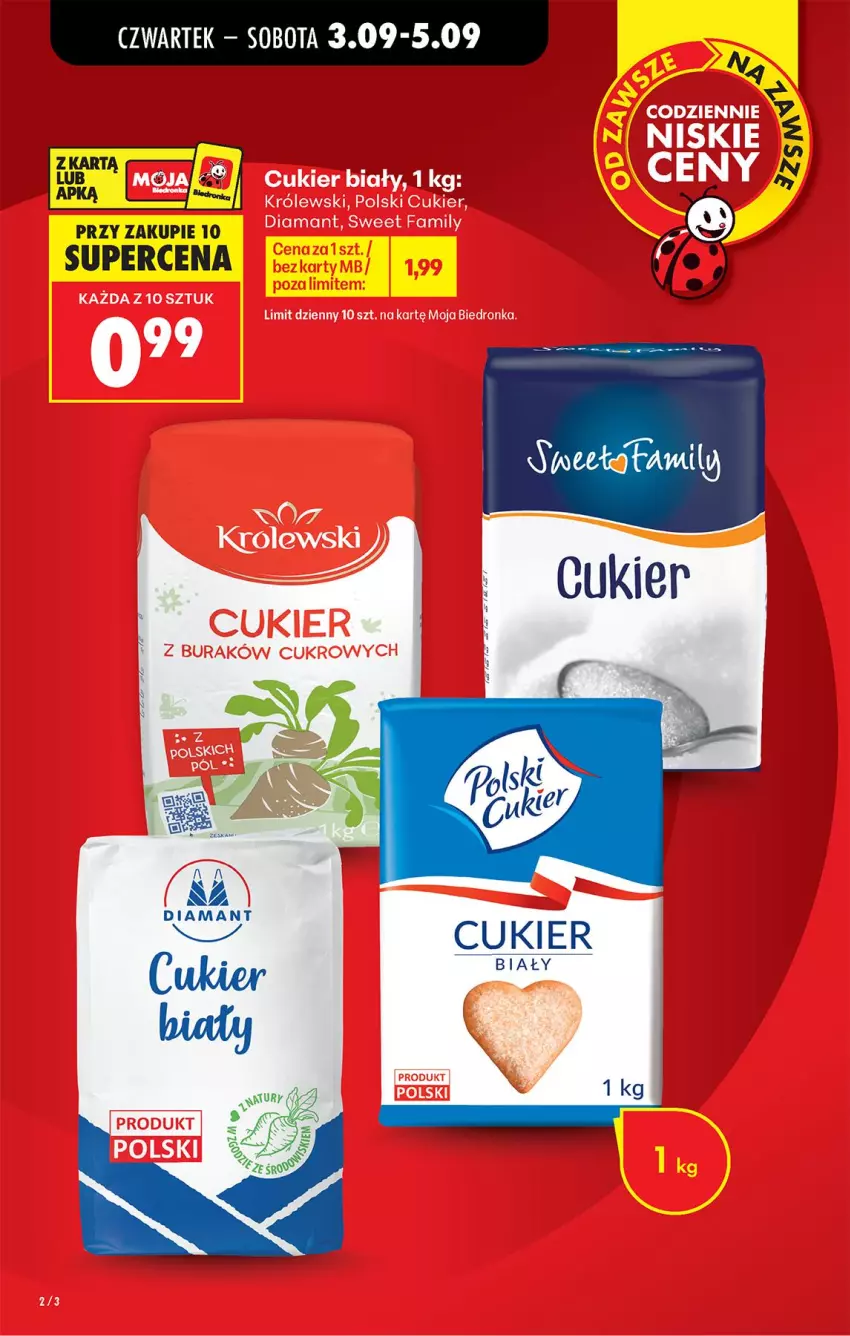 Gazetka promocyjna Biedronka - Od Czwartku - ważna 03.09 do 05.09.2026 - strona 2 - produkty: Cukier