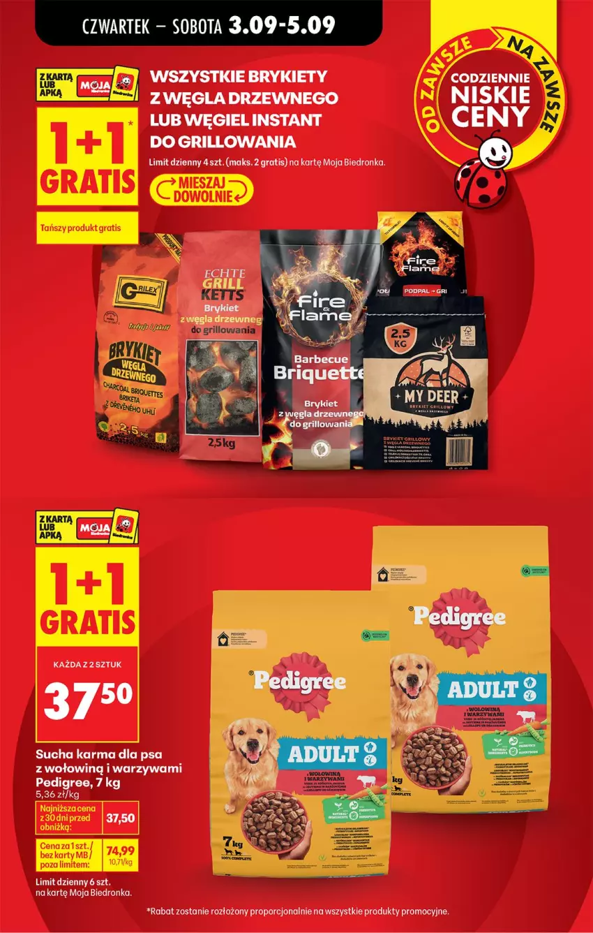 Gazetka promocyjna Biedronka - Od Czwartku - ważna 03.09 do 05.09.2026 - strona 21 - produkty: Brykiety, Gin, Gra, Grill, LG, Pedigree, Por, Sucha karma