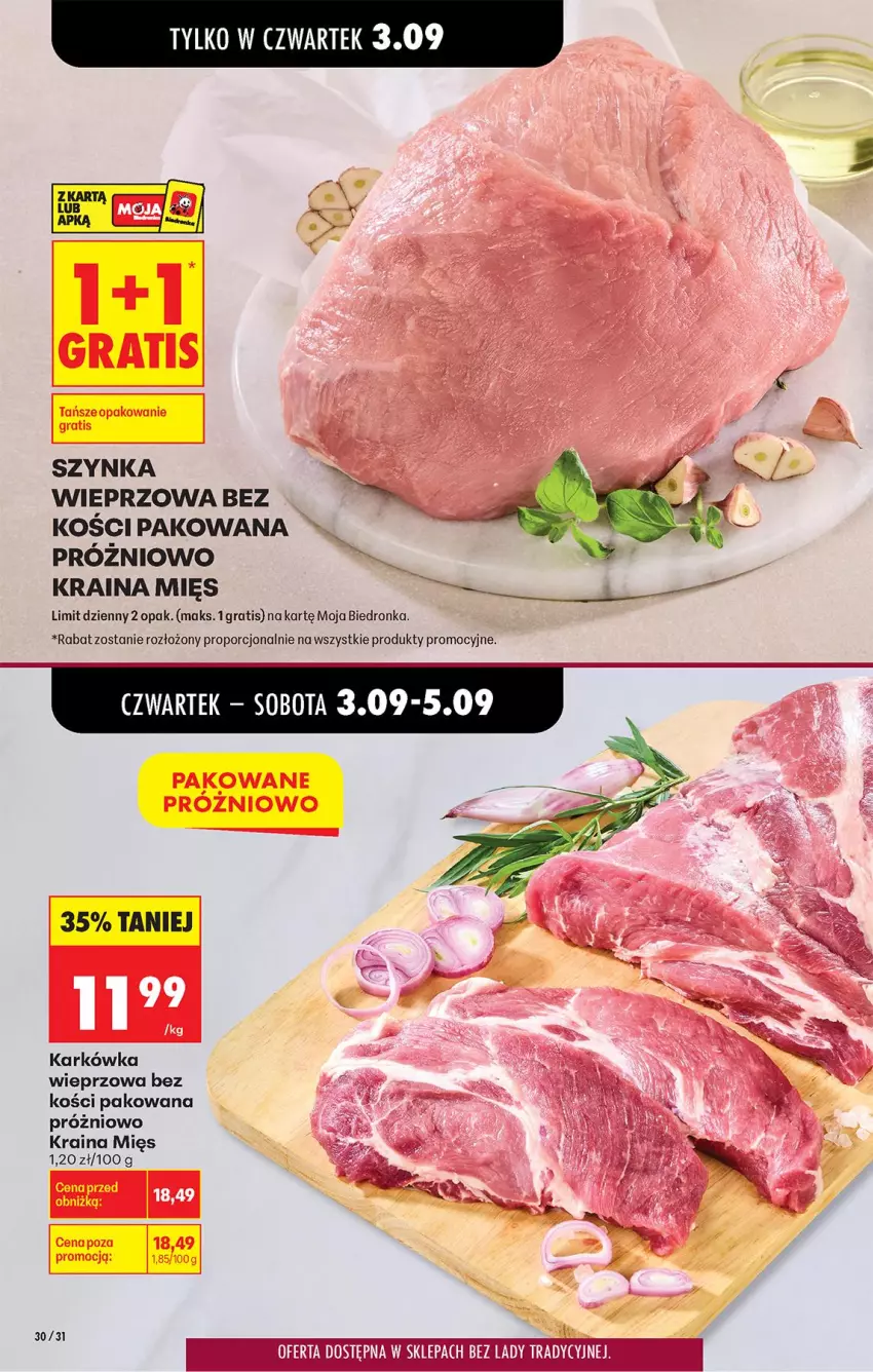Gazetka promocyjna Biedronka - Od Czwartku - ważna 03.09 do 05.09.2026 - strona 34 - produkty: Gra, Karkówka wieprzowa, Por, Szynka