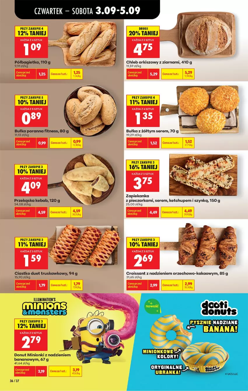 Gazetka promocyjna Biedronka - Od Czwartku - ważna 03.09 do 05.09.2026 - strona 40 - produkty: Bagietka, Bułka, Chleb, Croissant, Donut, Gin, Kakao, Kebab, Ketchup, Piec, Pieczarka, Półbagietka, Por, Ser, Zapiekanka