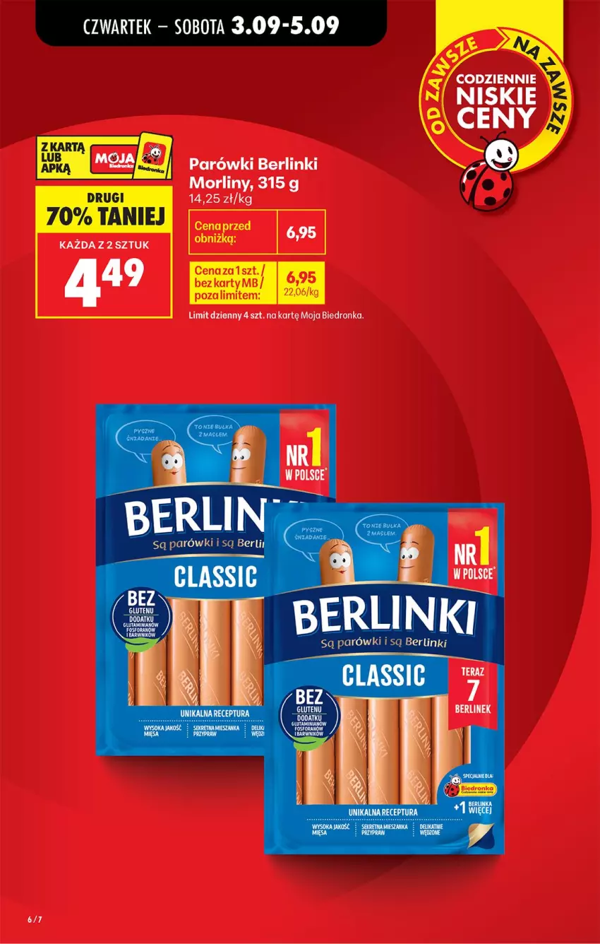 Gazetka promocyjna Biedronka - Od Czwartku - ważna 03.09 do 05.09.2026 - strona 6 - produkty: Morliny